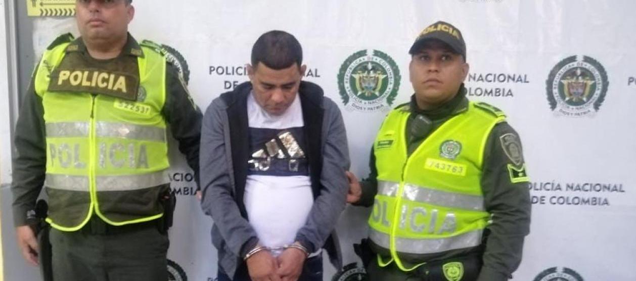 Arcesio Rojas Parra cuando fue capturado. 