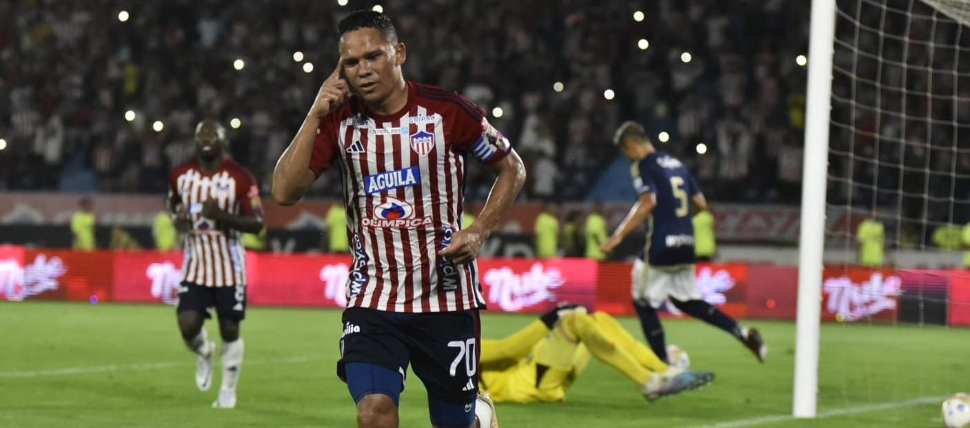Carlos Bacca, capitán y máximo goleador de Junior en la Copa Libertadores. 