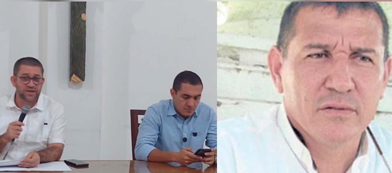 El presbítero Jesús Antonio Orozco Pabón y el abogado Diego Duque Zuluaga 