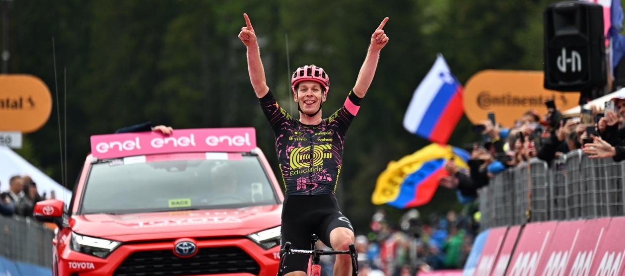 El alemán Georg Steinhauser ganó su primera etapa en una gran carrera. 