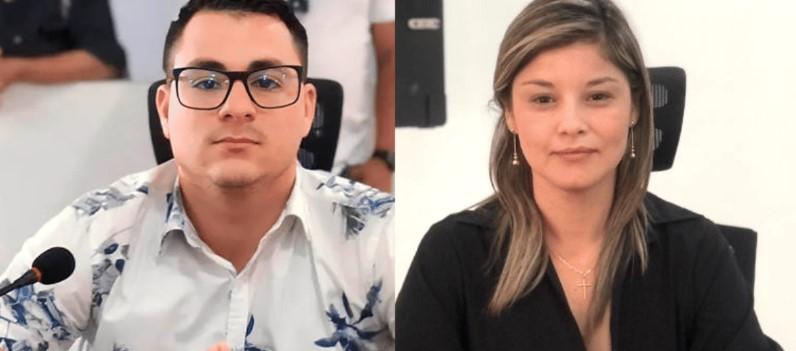 Los concejales Jeny García y Juan David Vergel