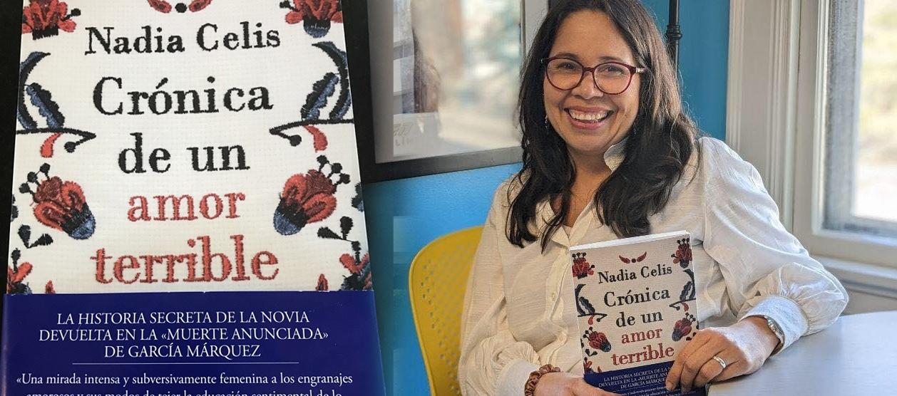 La escritora cartagenera Nadia Celis con su obra “Crónica de un amor terrible”