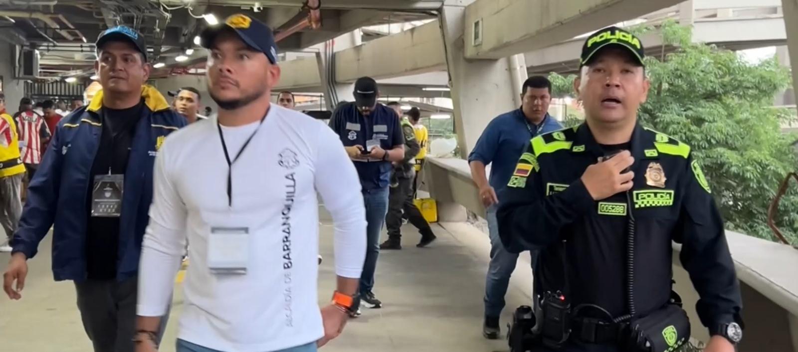 El secretario de Gobierno, Nelson Patrón, en la inspección al estadio Metropolitano