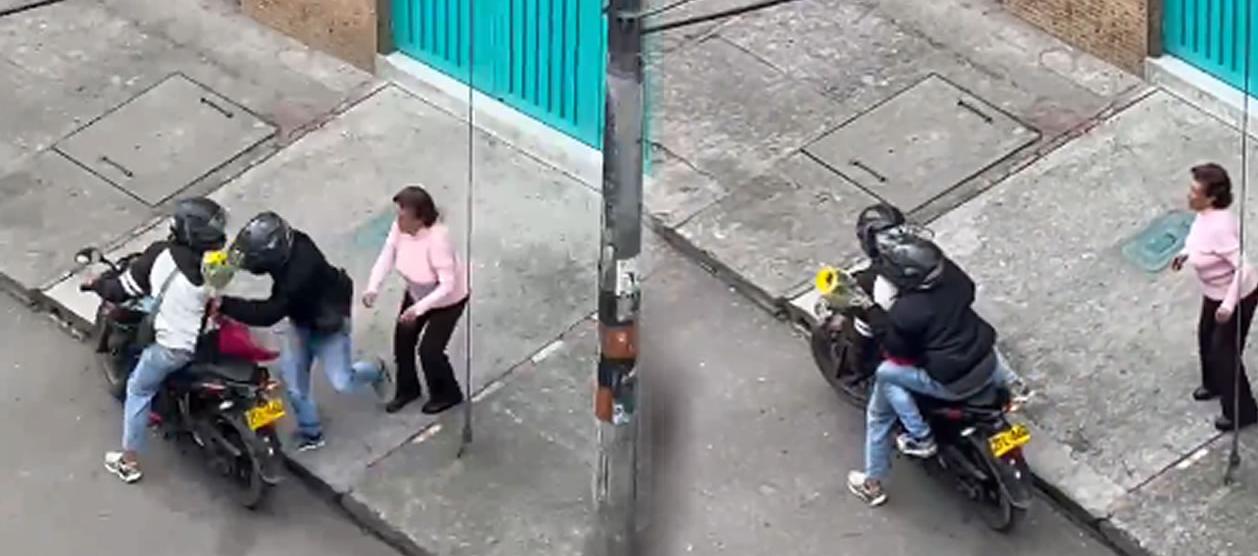 Hombre robó a adulta mayor.