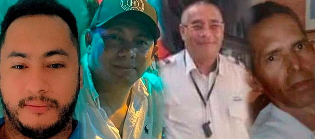 Carlos Julio Curiel, Rodney Blanquiceth Romero, Ignacio Vargas y Anselmo Manuel Cardozo Osorio.