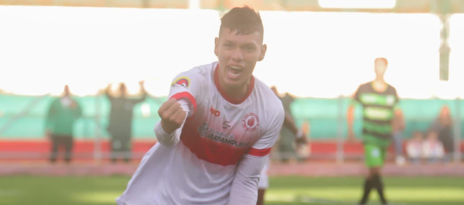 Celebración de uno de los goles de Atlántico.