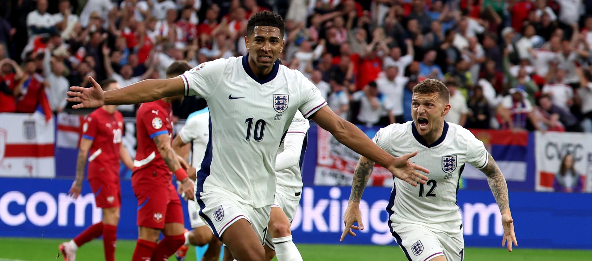 Jude Bellingham celebrando el único gol del partido.