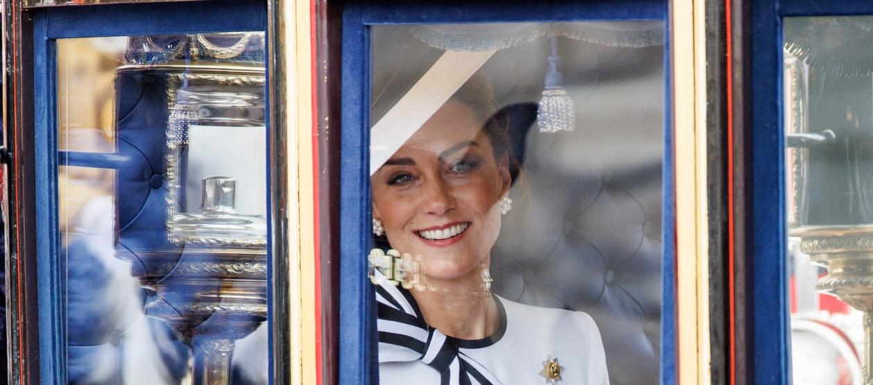 La Princesa de Gales este sabado en el desfile Trooping the Colour de Londres.