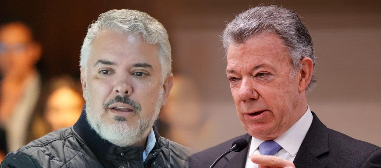 Iván Duque y Juan Manuel Santos.