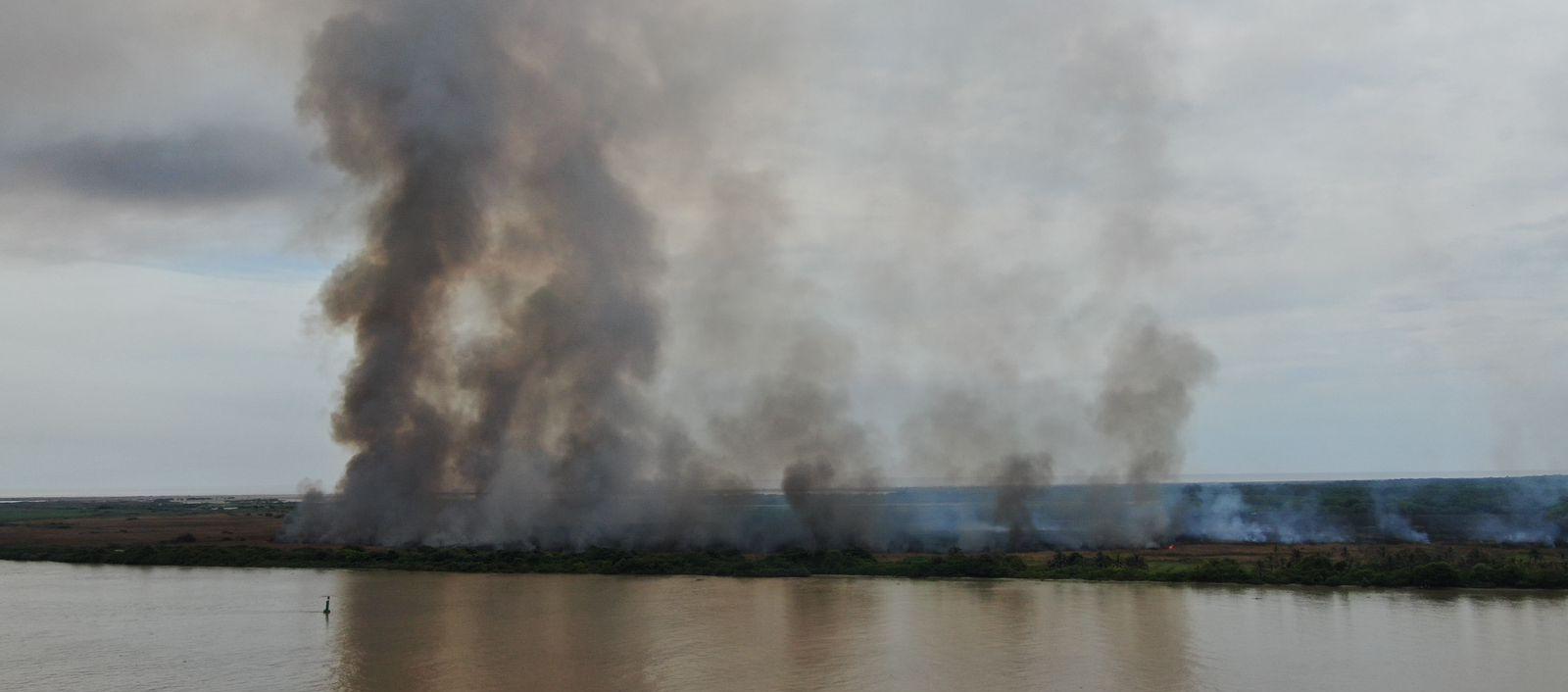 Incendio Isla Salamanca