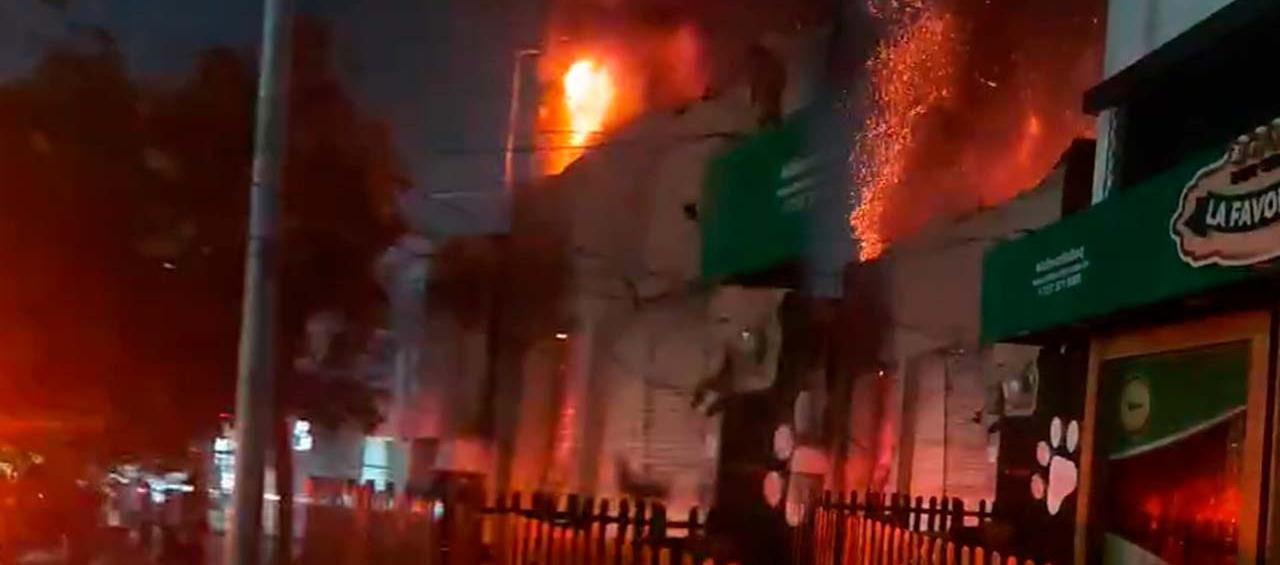 Incendio en el norte de Barranquilla. 