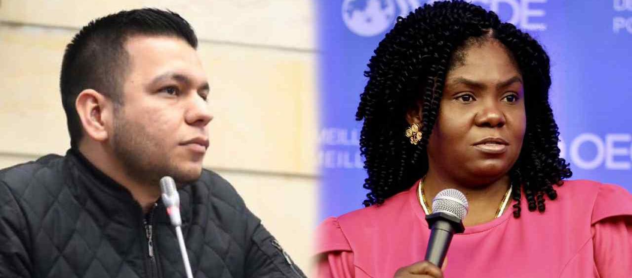 El senador Jota Pe Hernández y la vicepresidenta Francia Márquez.