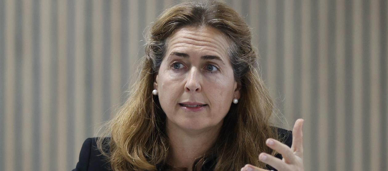 La representante de PNUD para Colombia, Sara Ferrer