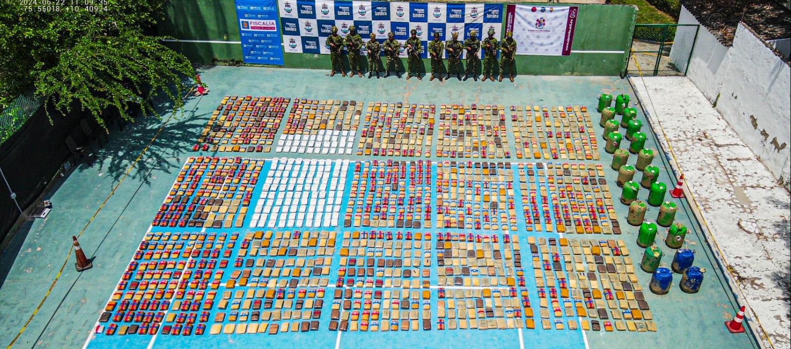 La marihuana incautada.