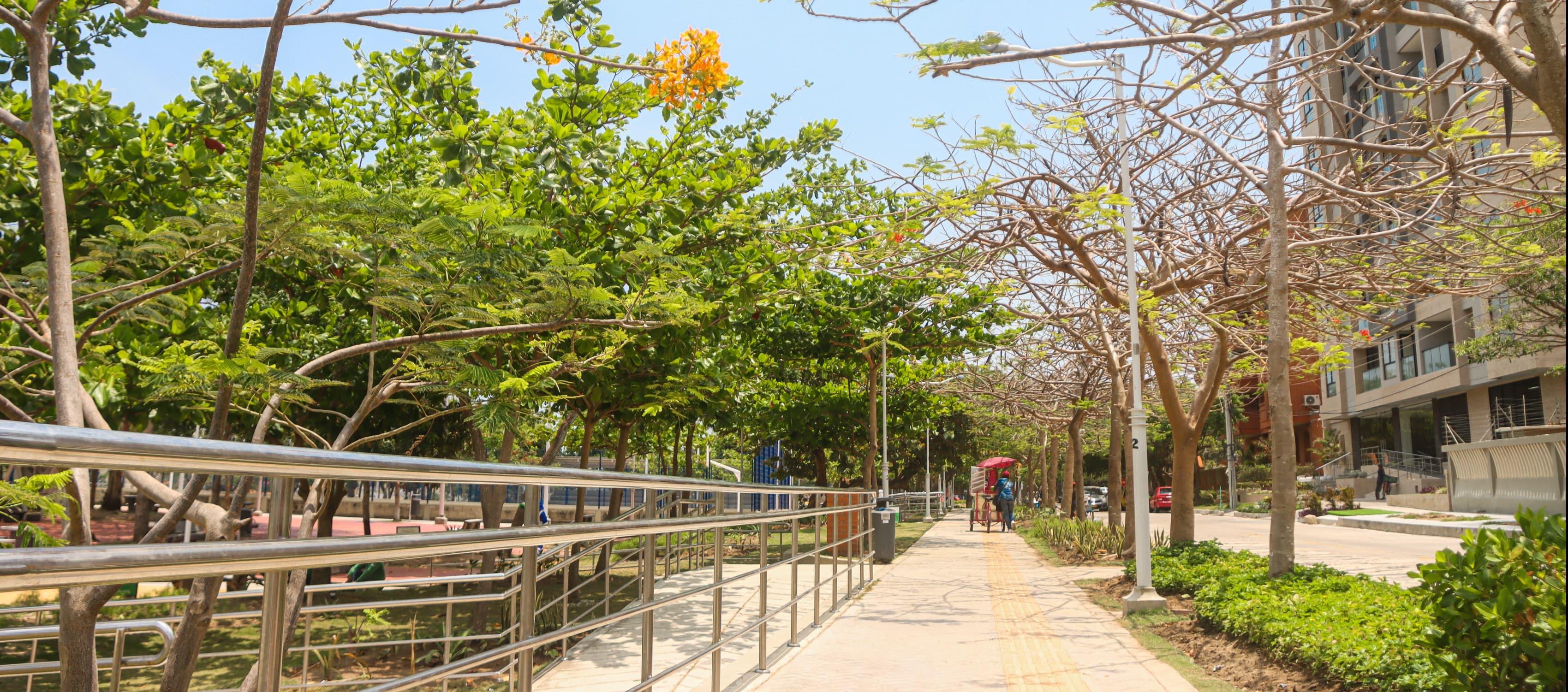 Uno de los parques de Barranquilla. 