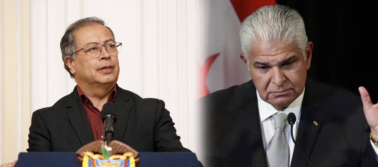 El Presidente Gustavo Petro y el mandatario electo de Panamá, José Raúl Mulino.