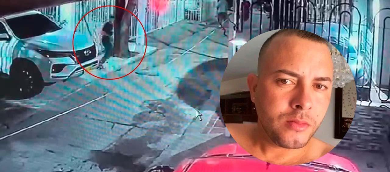 El sicario y el Subintendente Carlos Fernando Fuentes Noriega.