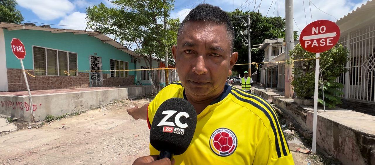 Cierre de una vía en Costa en Hermosa