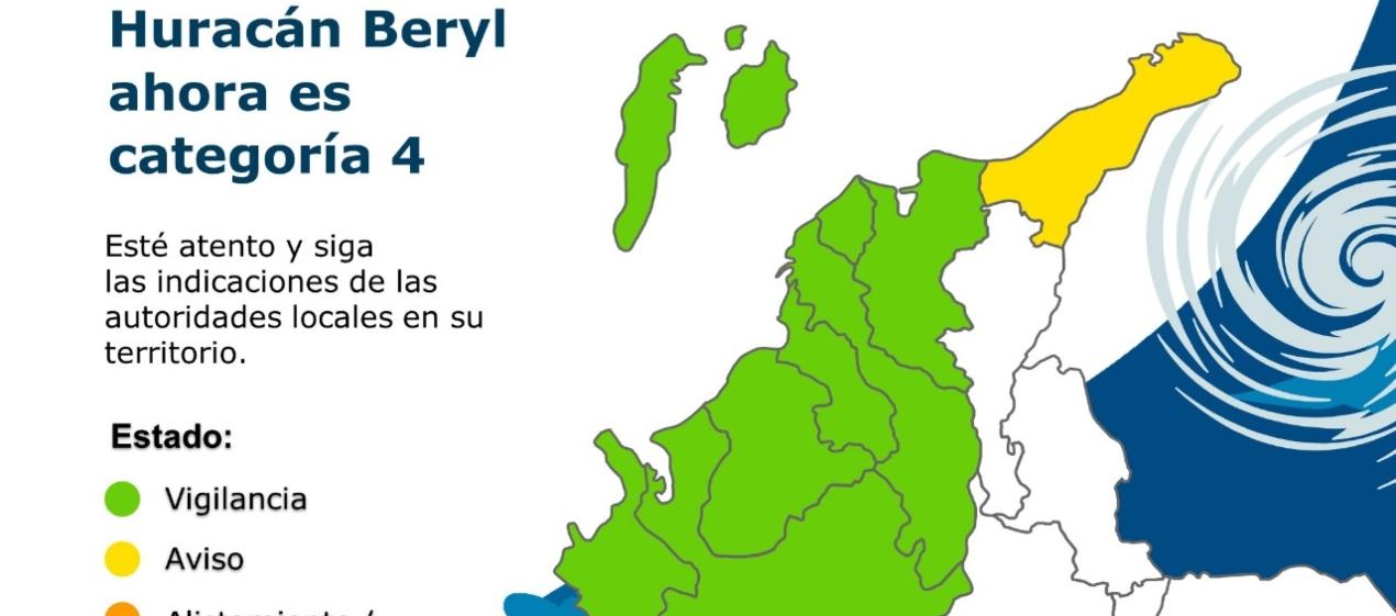 Aviso y vigilancia por parte del Ideam en los departamento del Caribe. 