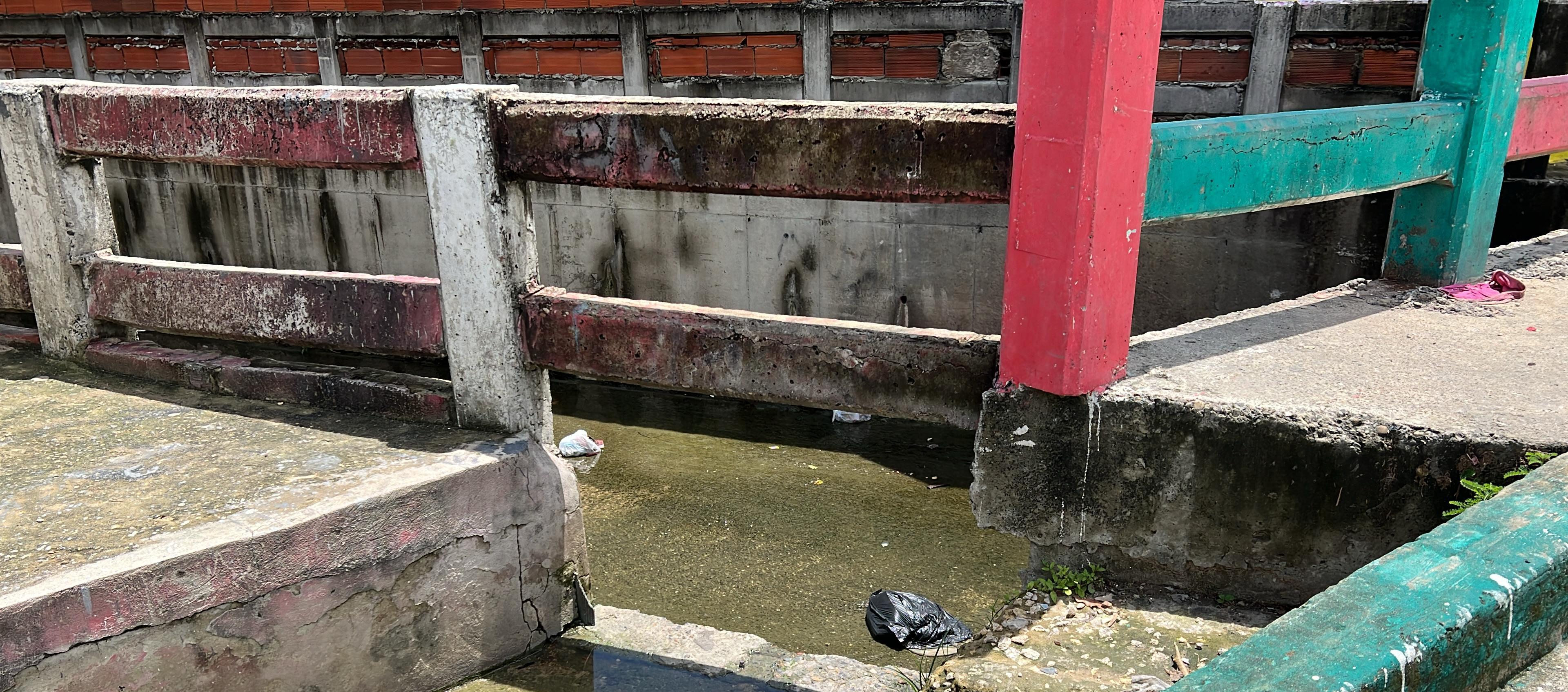 Lugar donde cayó el menor Keyber