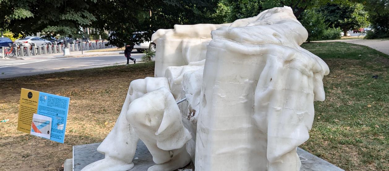 Estatua de Abraham Lincoln.