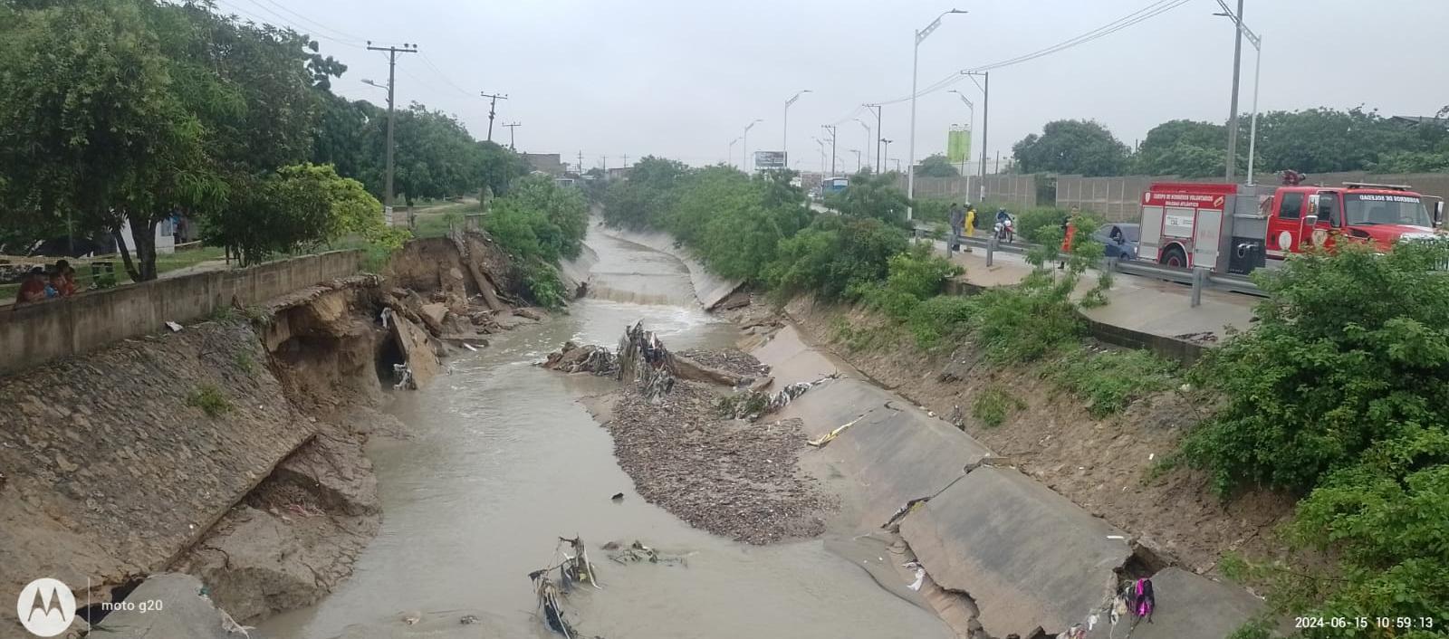 Las intensas lluvias del sábado en el Atlántico causaron serios desastres