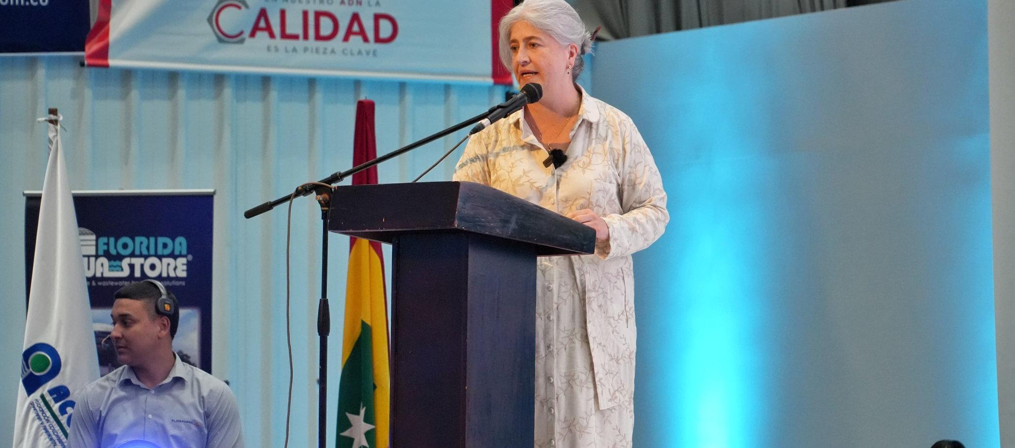 La ministra de Vivienda, Catalina Velasco, en el congreso de Acodal en Cartagena