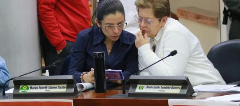 La ministra de Trabajo, Gloria Inés Ramírez, en uno de los debates de la Reforma Laboral