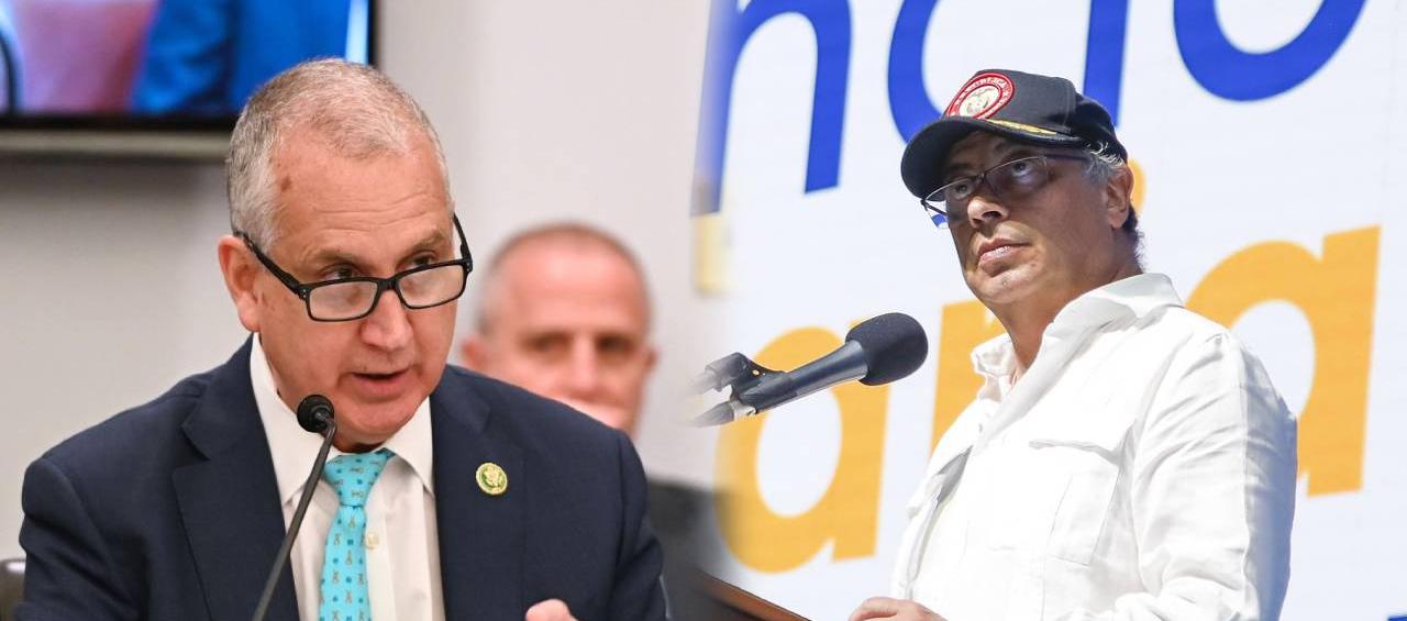 Senador Mario Díaz-Balart y el Presidente Gustavo Petro.