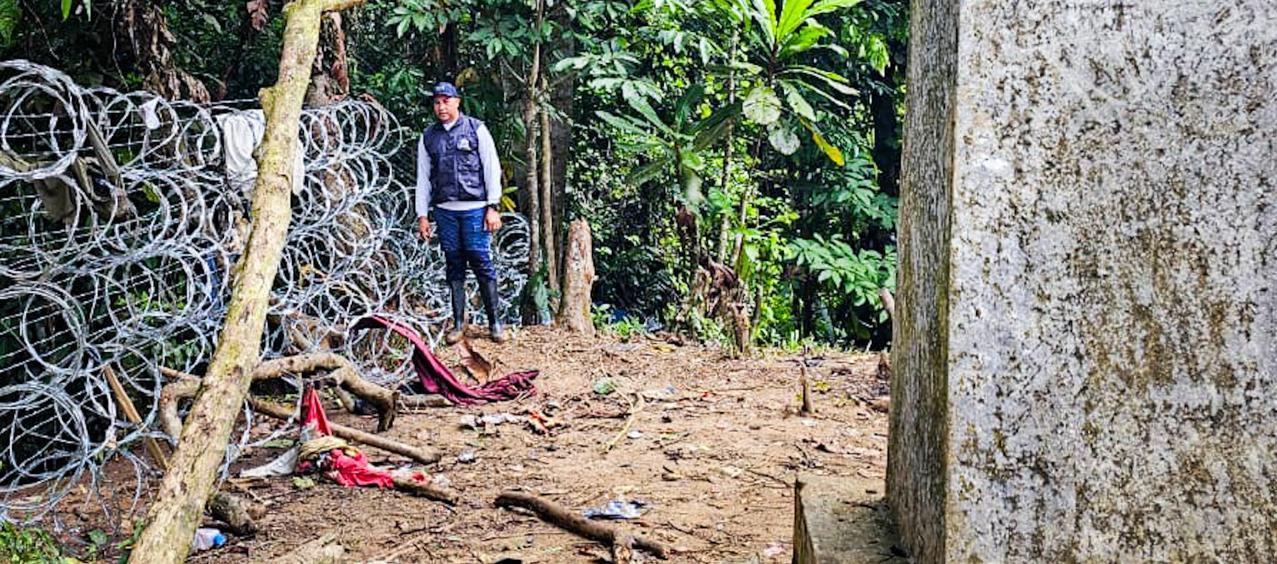 Alambrada en el Darién