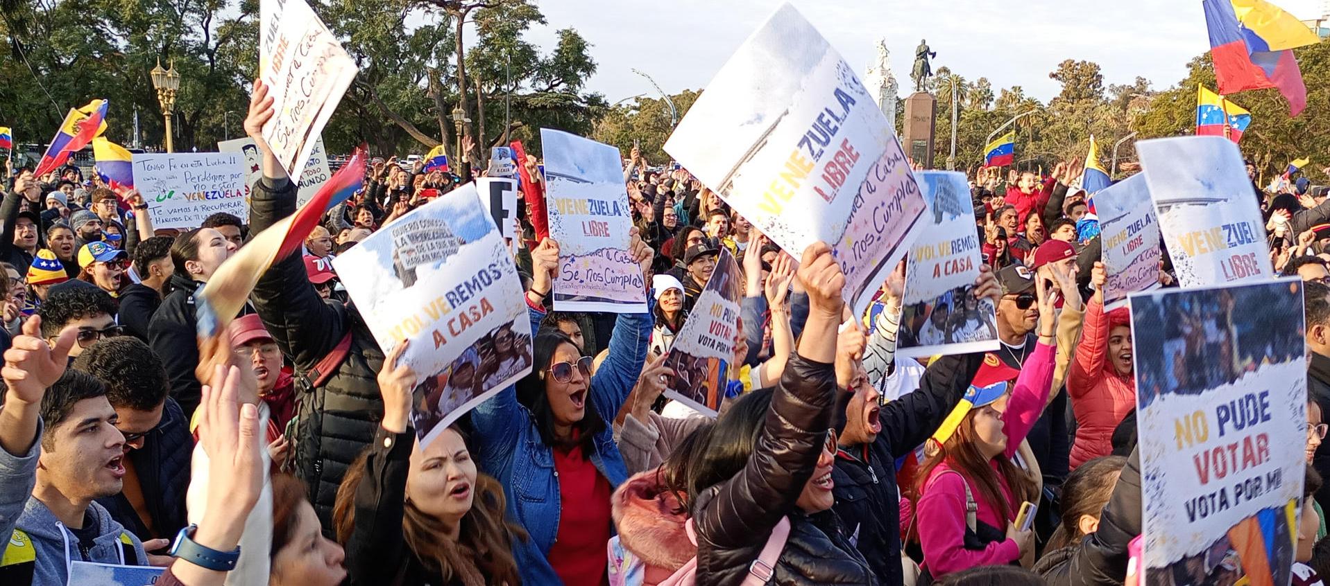 Ciudadanos venezolanos en Buenos Aires.