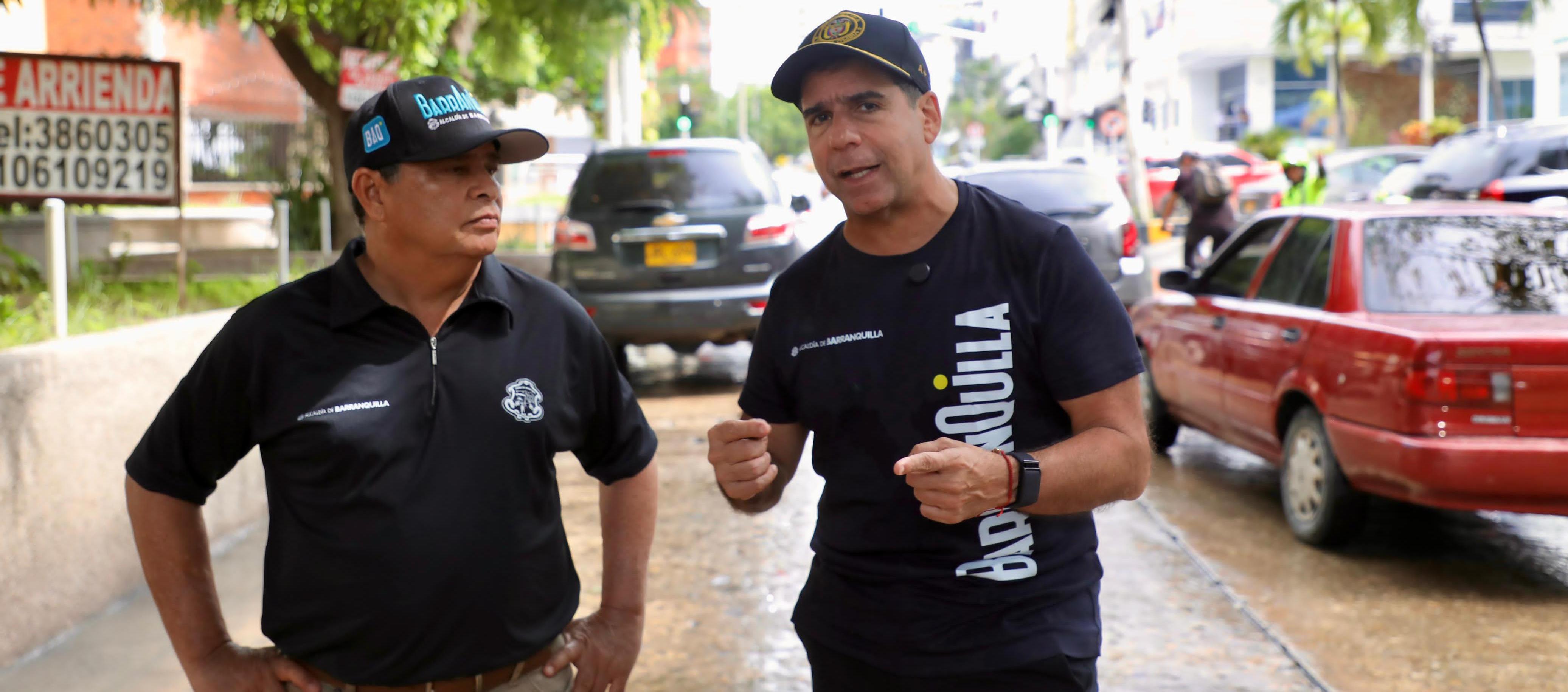 El secretario de Obras Públicas, Rafael Lafont y el Alcalde Alex Char.