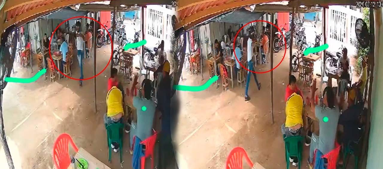 Una cámara de seguridad grabó el momento.