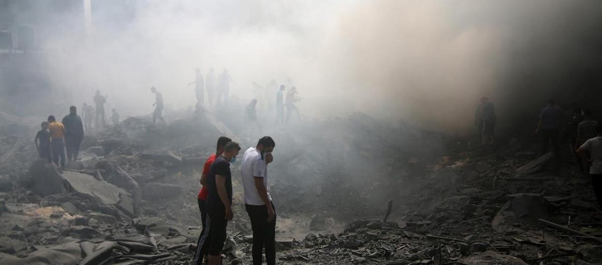 Destrucción en la Franja de Gaza tras los ataques israelí. 