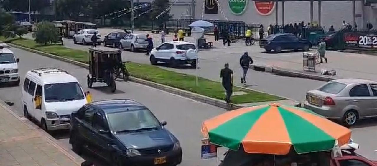 Lugar de la balacera en Bogotá. 