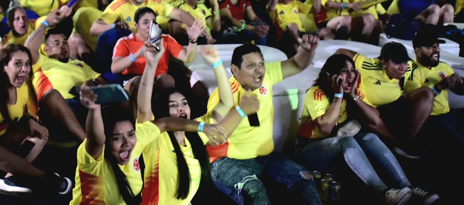 Barranquilleros celebrando 