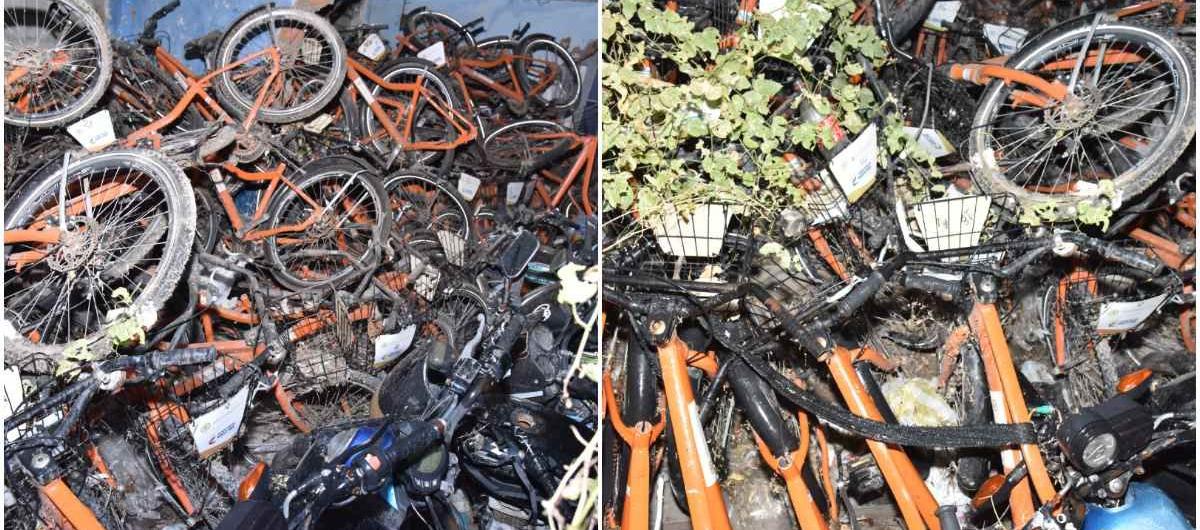 Las bicicletas habían sido entregadas por el Ministerio de Transporte. 