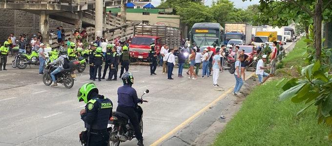 Bloqueo en la Circunvalar. 