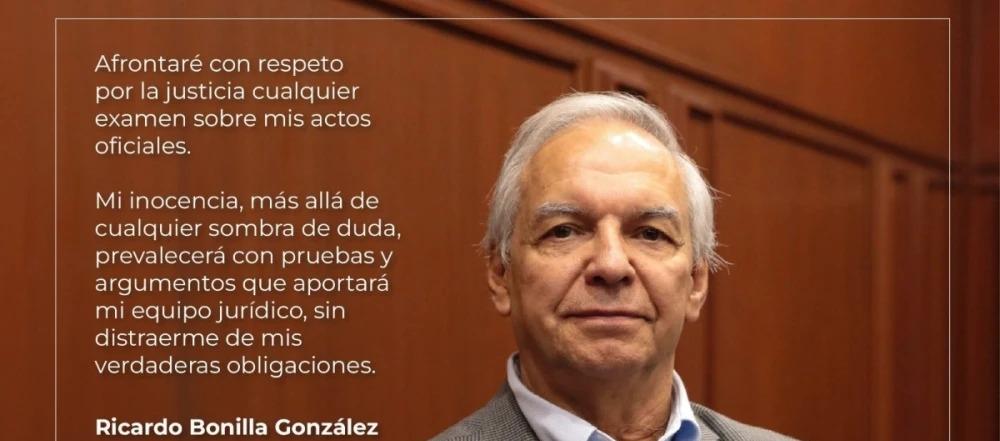 El pronunciamiento del Ministro de Hacienda, Ricardo Bonilla.