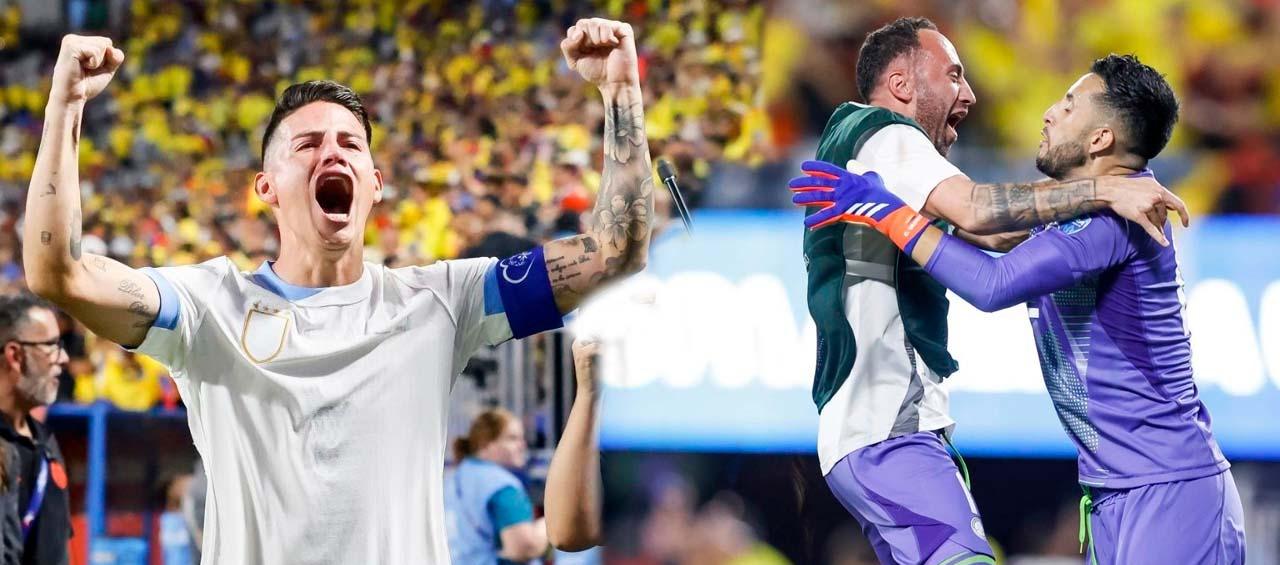 James, David Ospina y Camilo Vargas.