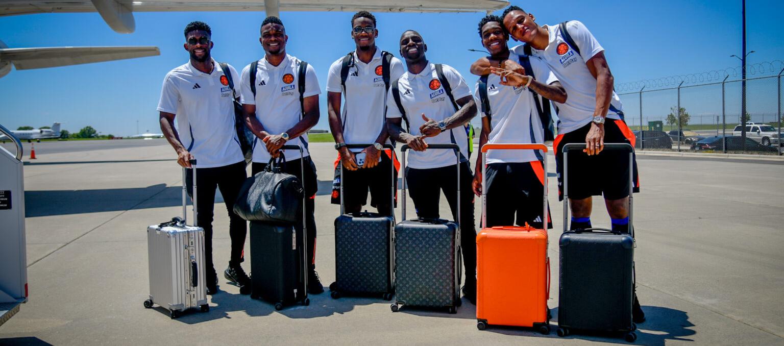 Los jugadores colombianos en Miami.