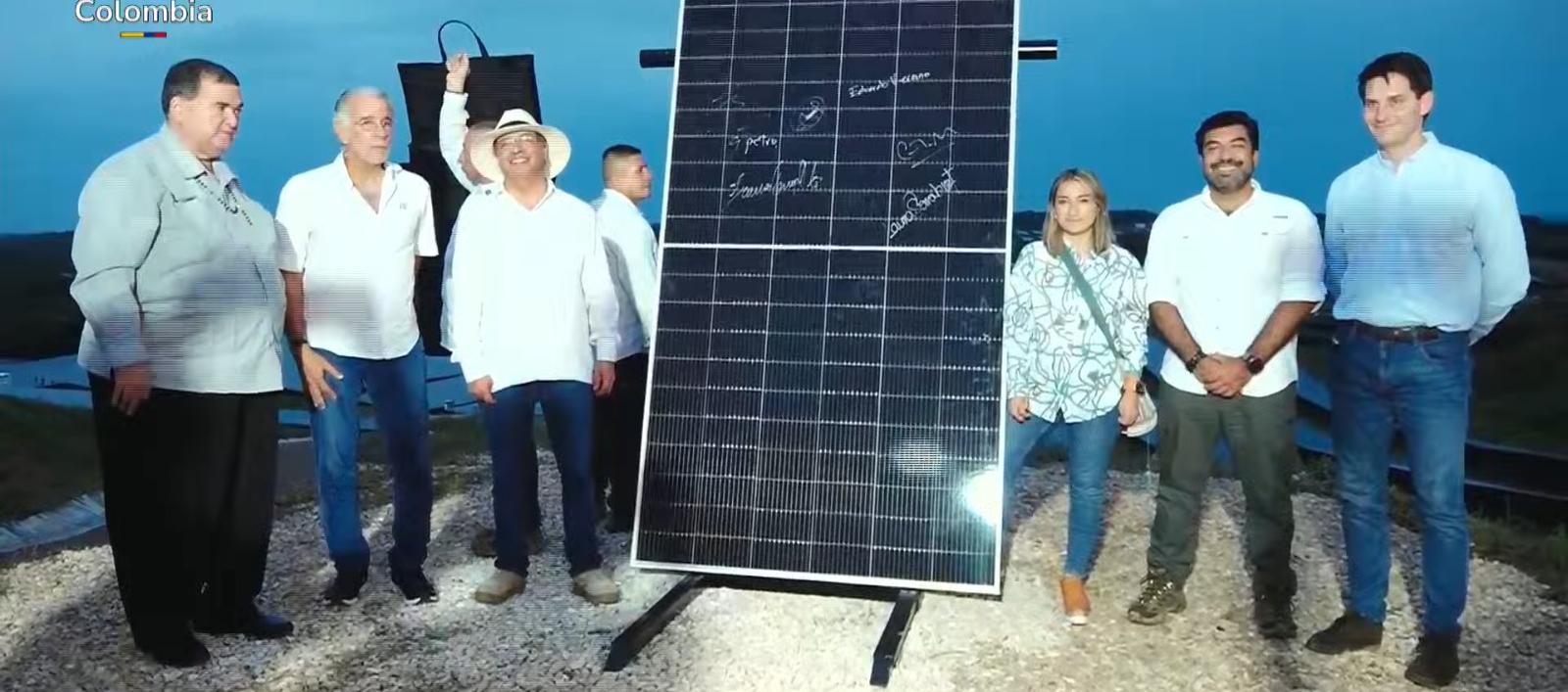 El Presidente Gustavo Petro, en la inauguración del parque Bosques Solares de Bolívar en Cascajal