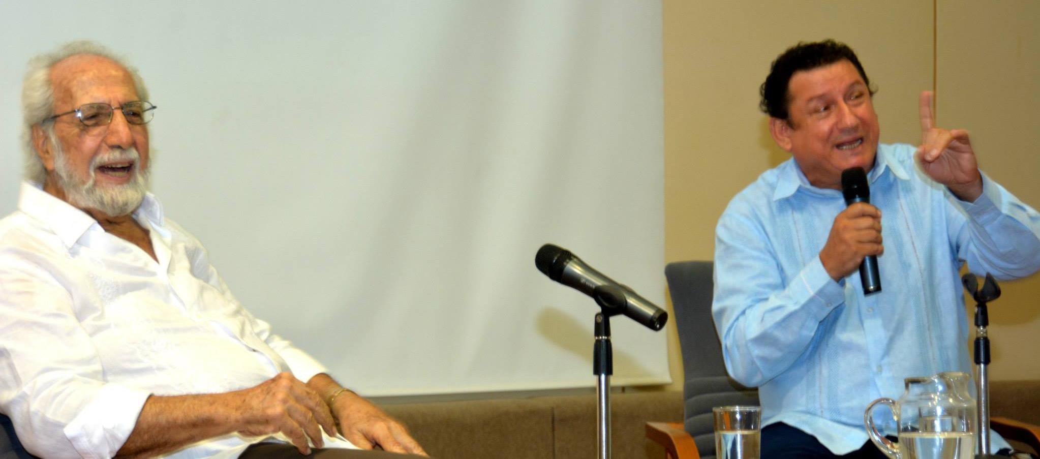 Enrique Lamas y su amigo Miguel Iriarte. 