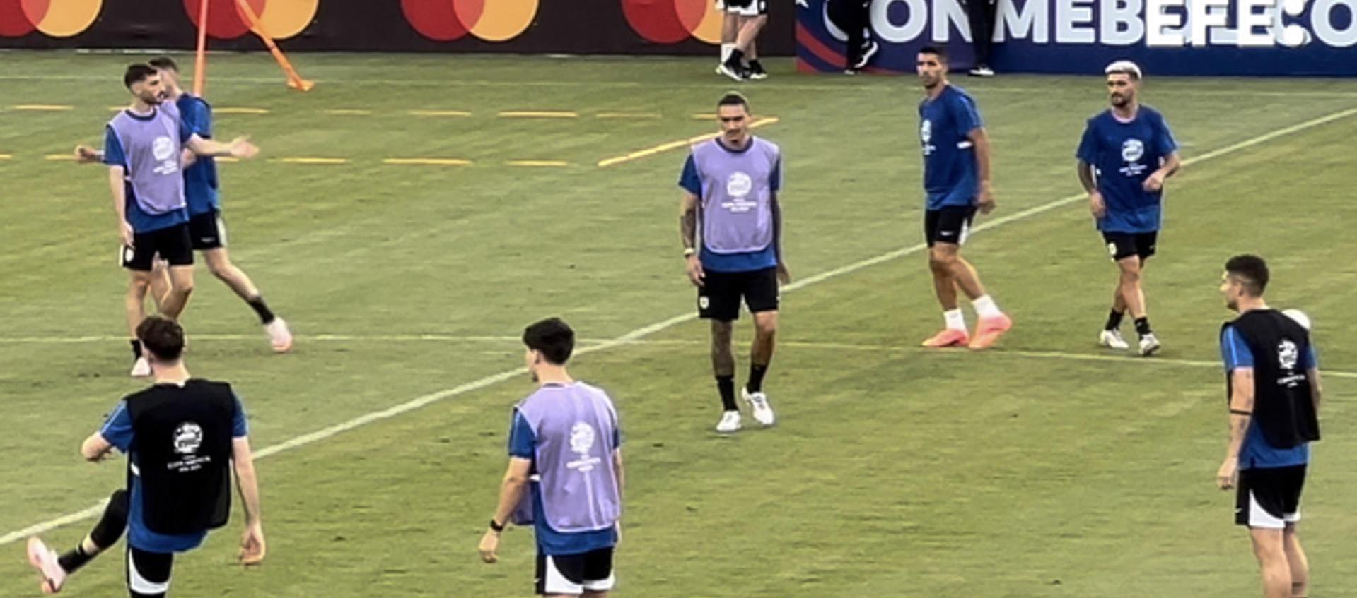 Práctica de la selección de Uruguay. 