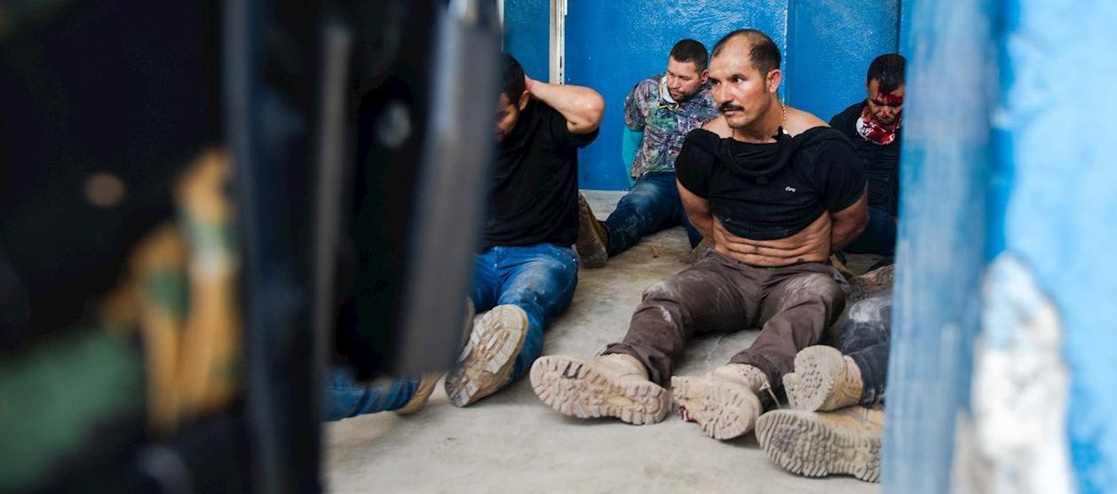 Exsoldados capturados en Haití.