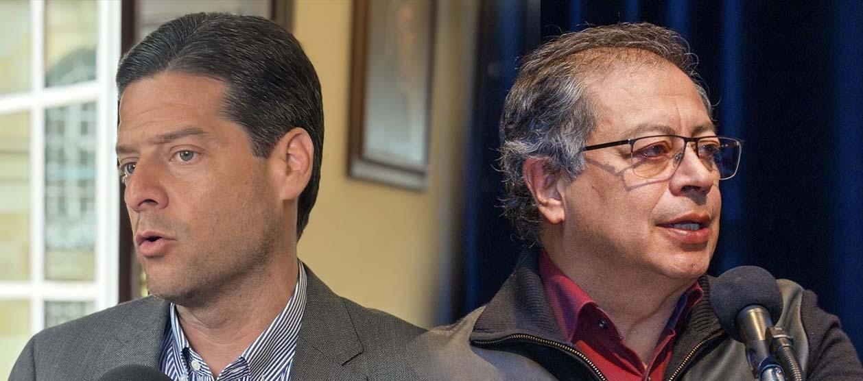 El senador Mauricio Gómez y el Presidente Gustavo Petro.
