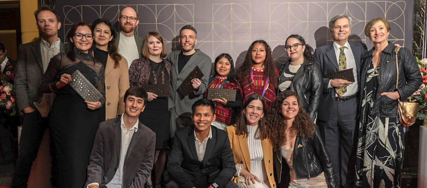 Los periodistas ganadores.