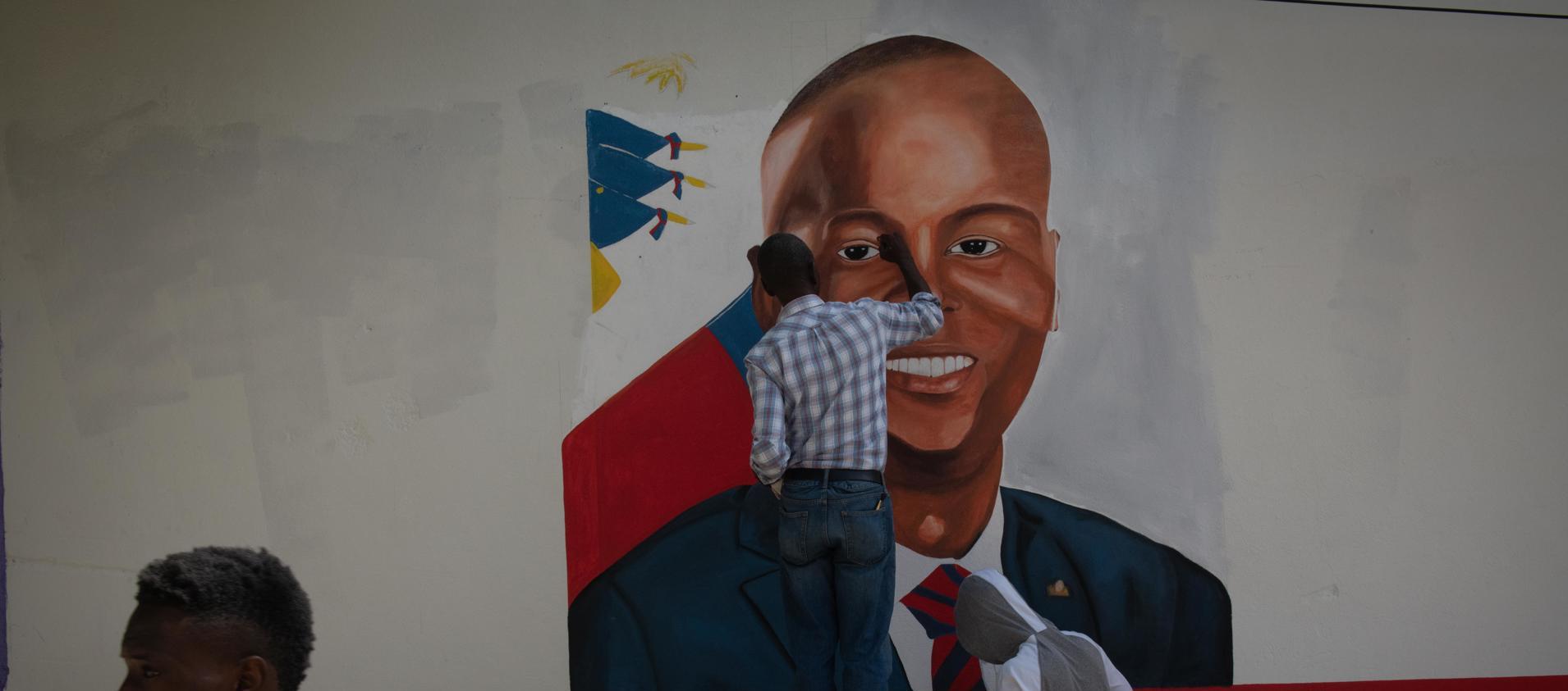 Mural de Jovenel Moise en Puerto Príncipe.