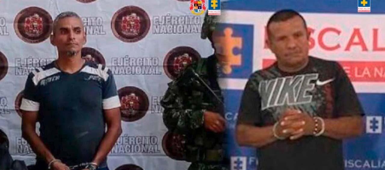 Jesús Alfredo Meneses, alias 'El Mudo', y Nicolás Gabriel Pantoja López, alias 'Caremalo'.