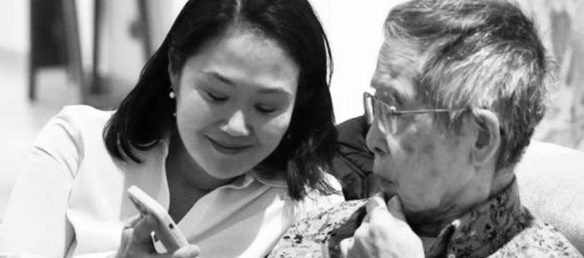 Keiko Fujimori acompañada de su padre Alberto Fujimori